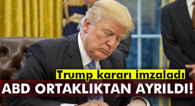 ABD, ortaklıktan ayrıldı