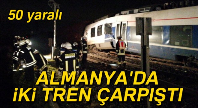 Almanya'da yolcu treni ile yük treni çarpıştı