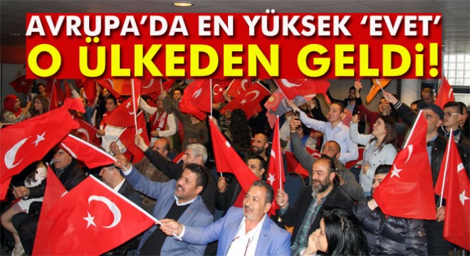 Avrupa'da en yüksek 'Evet' Belçika'dan geldi