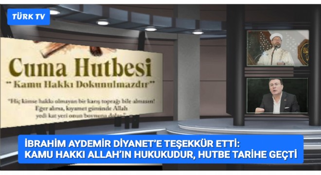 Aydemir'den Diyanete Kamu Hukuku teşekkürü