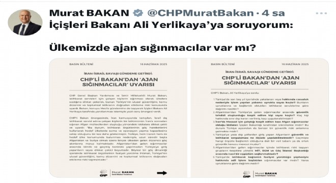 CHP'li Bakan'dan önemli uyarı