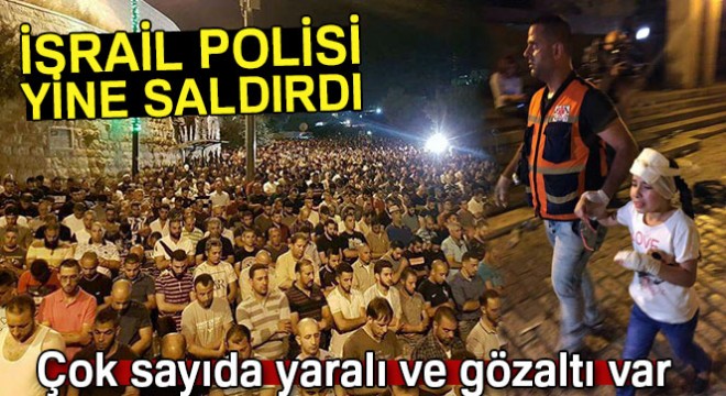 İsrail polisi 13 Filistinliyi yaraladı