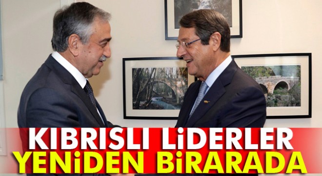 Kıbrıslı liderler ara bölgedeki yemekte biraraya geldi