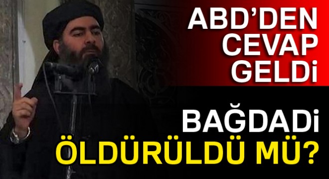 Pentagon'dan Bağdadi açıklaması