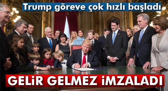 Trump, ilk emirlerini imzaladı